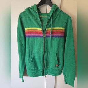 AVIATOR NATION GREEN ZIP HOODIE